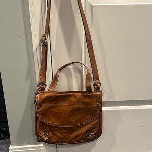 Fossil Brown Leather Crossbody Bag